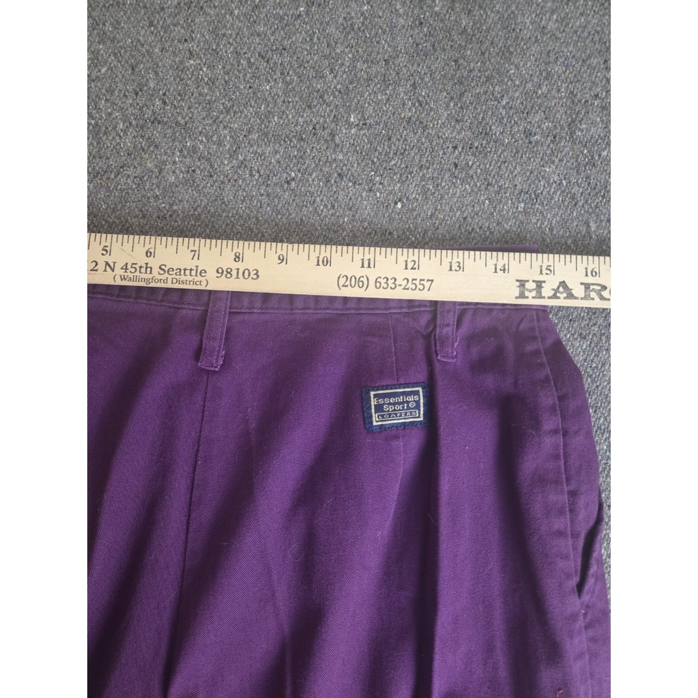 Vintage 80s Ladies Essentials Sport Loafers Size 12 Purple Capri Pants Boho Boat - Picture 3 of 9